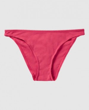 La Senza Ribbed Bikini Panty Women Underwear Sweet Raspberry | WDpOGWku