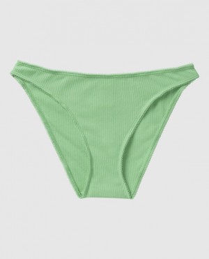 La Senza Ribbed Bikini Panty Women Underwear Mint | cWZRfpU7