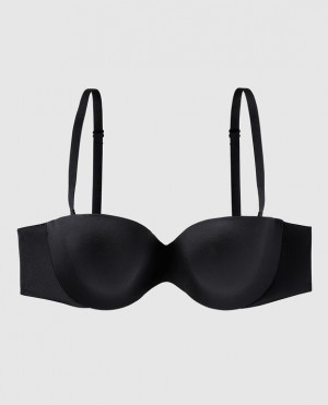 La Senza Strapless Lightly Lined Women Bras Black | hhG1pycf