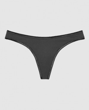 La Senza Thong Panty Women Underwear Black | 2BkuwQLd