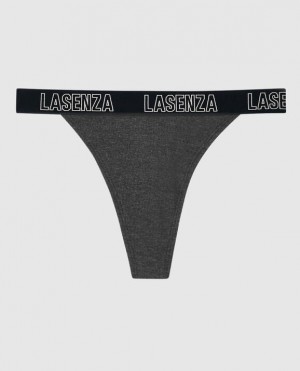 La Senza Thong Panty Women Underwear Black | l6pyFilE