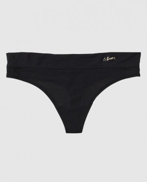 La Senza Thong Panty Women Underwear Black | dB26Ieyg