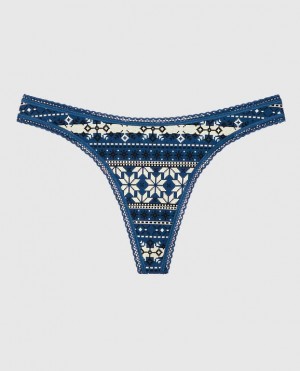 La Senza Thong Panty Women Underwear Blue | 0hszAve0