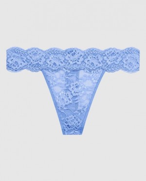 La Senza Thong Panty Women Underwear Blue | m7AUPOUO