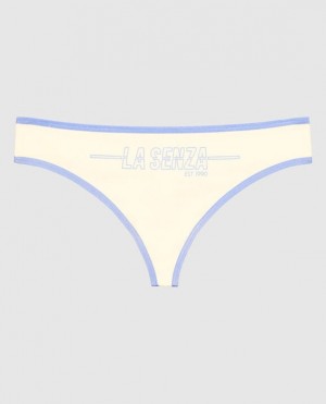 La Senza Thong Panty Women Underwear Egret | 8A070bbx