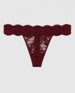 La Senza Thong Panty Women Underwear Red Burgundy | I6gBuN2W