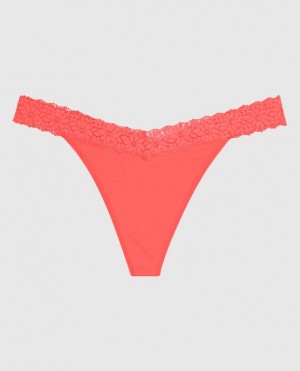 La Senza Thong Panty Women Underwear Red | hU95qpKY