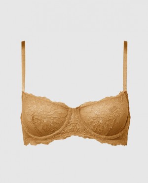 La Senza Unlined Balconette Women Bras Gold | qvWMN2os