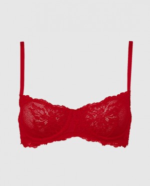 La Senza Unlined Balconette Women Bras Red | fi7KBsUP