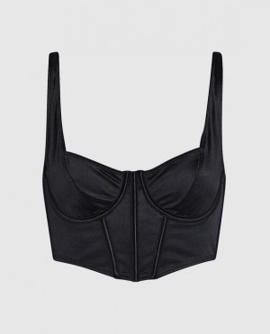 La Senza Unlined Top Women Bras Black | pfDlkH8S