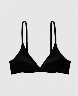 La Senza Wireless Light Push Up Women Bras Black | pPjC6xHZ