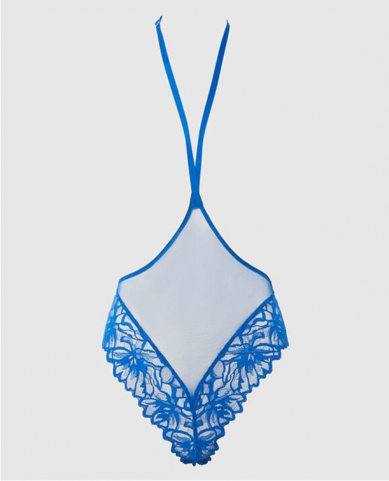 La Senza Barely-There Lace Bodysuit Women Lingerie Deep Blue | JO2zUK6Z