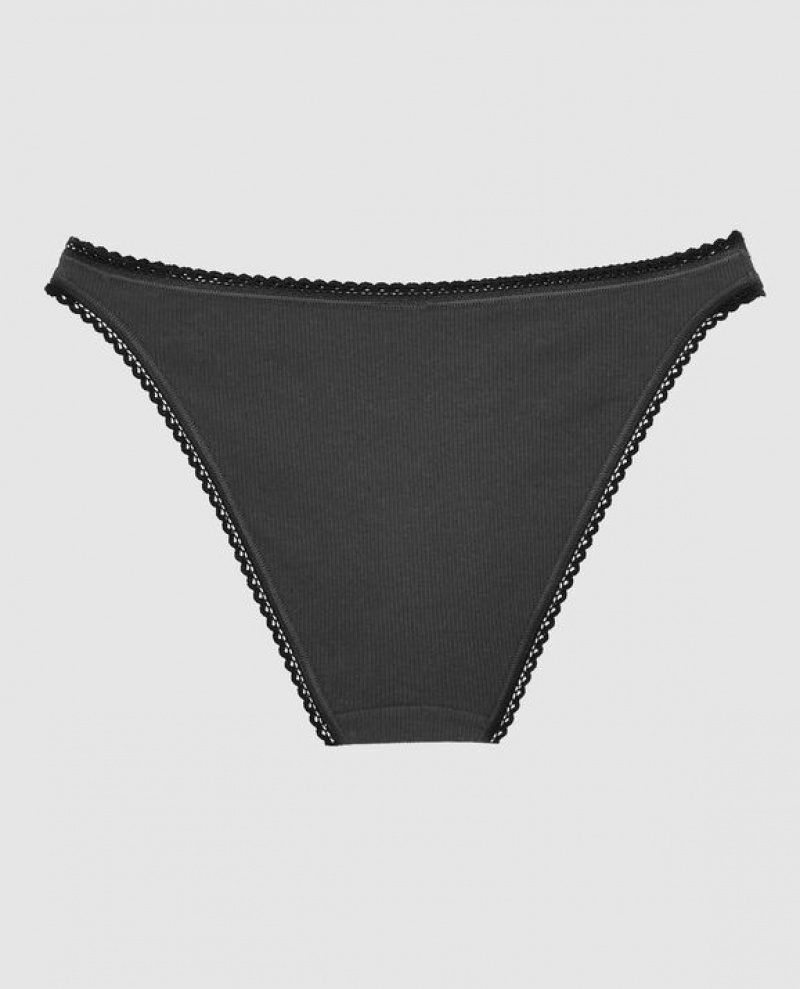 La Senza Bikini Panty Women Underwear Black | nhwQXm23