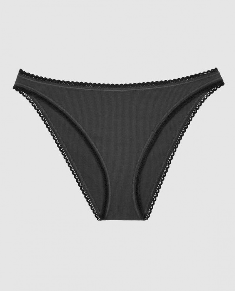 La Senza Bikini Panty Women Underwear Black | nhwQXm23