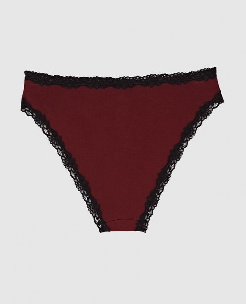 La Senza Bikini Panty Women Underwear Red Burgundy | TPyohl1K