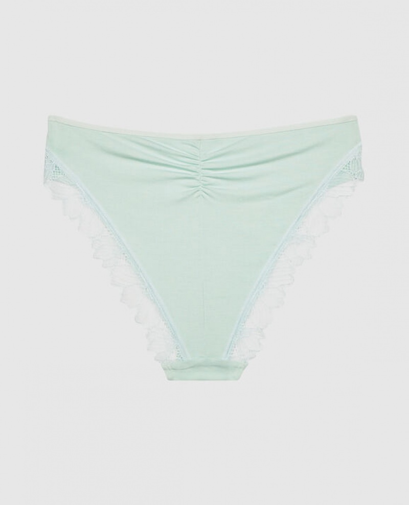 La Senza Bikini Panty Women Underwear White Green | LqfIwwh0