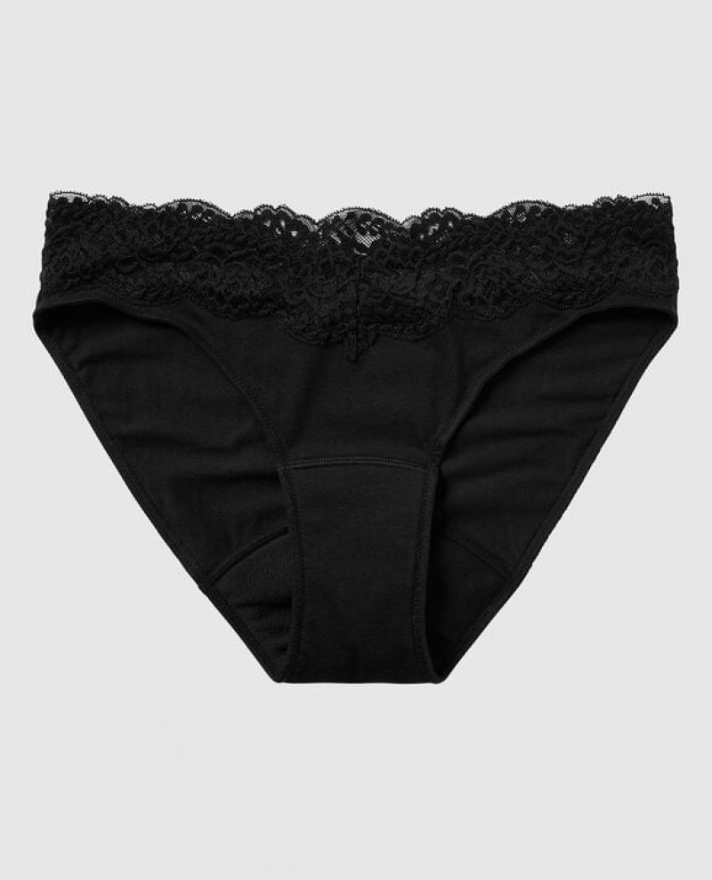 La Senza Bikini Period Panty Women Underwear Black | XTwMXMFf