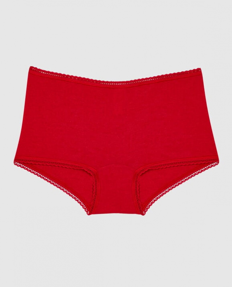 La Senza Boyshort Panty Women Underwear Red | 4URqIPZj