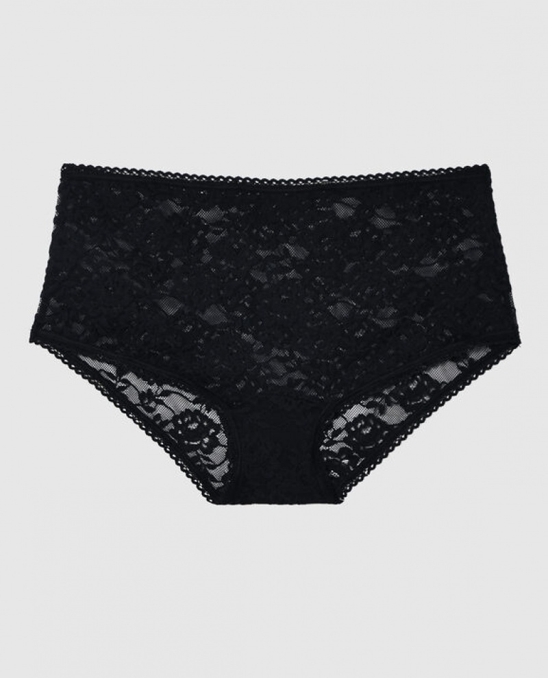 La Senza Boyshort Panty Women Underwear Black | 6BjewiX2