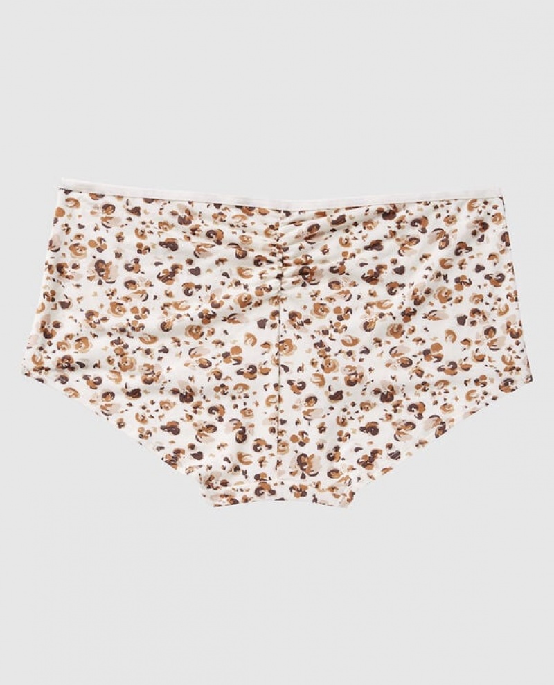 La Senza Boyshort Panty Women Underwear Cream Leopard | Vd4oUZAA