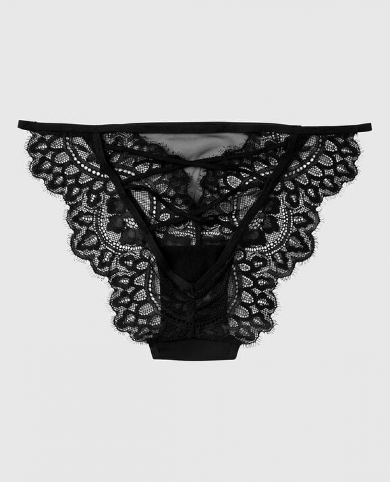 La Senza Bumless Bikini Panty Women Lingerie Black | U7SkudS3