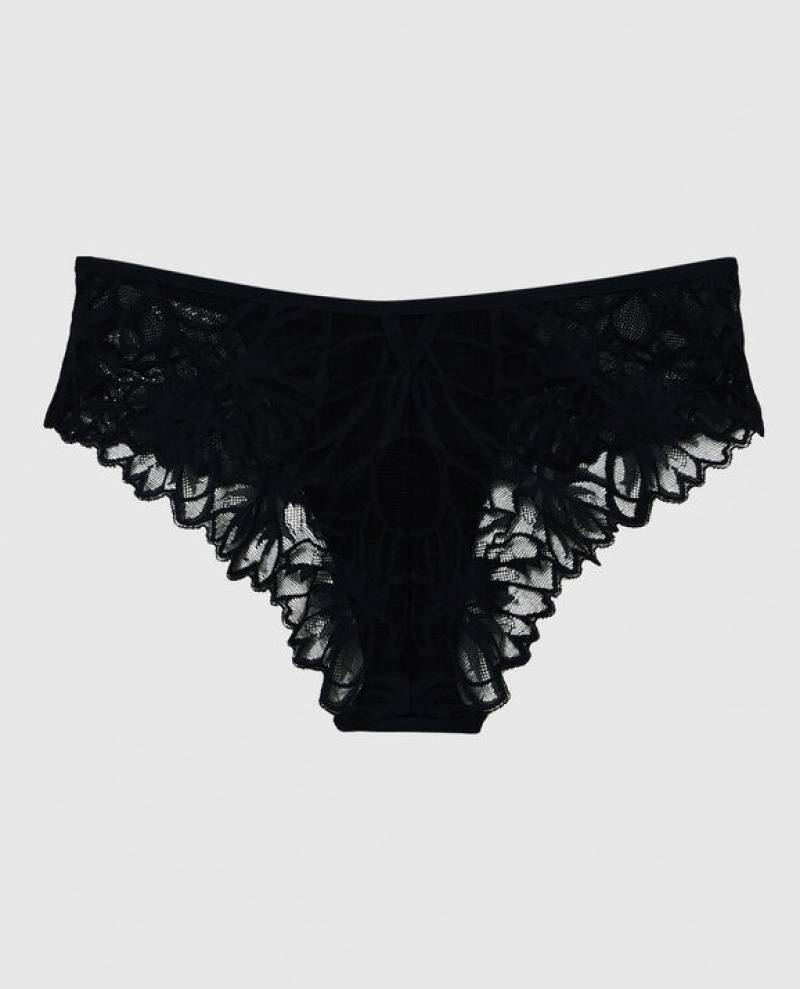 La Senza Cheeky Panty Women Underwear Black | W9Y8APFB