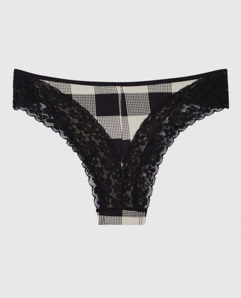 La Senza Cheeky Panty Women Underwear Festive Check | 9xxE5y36