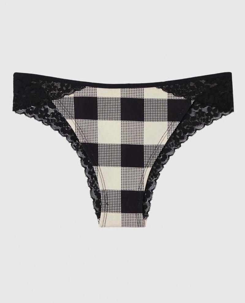 La Senza Cheeky Panty Women Underwear Festive Check | 9xxE5y36