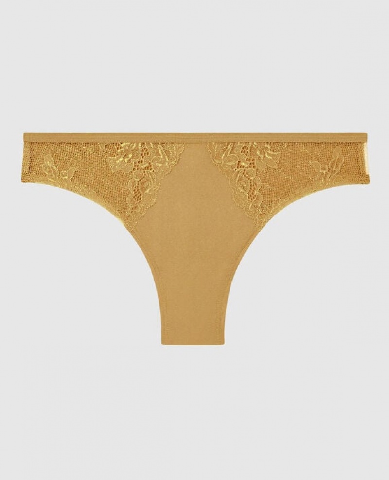 La Senza Cheeky Panty Women Underwear Gold | QJ14xjud