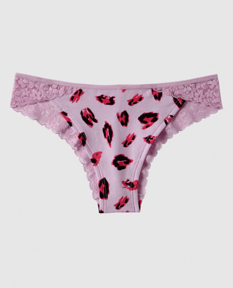 La Senza Cheeky Panty Women Underwear Pink Leopard | k77Eomm7