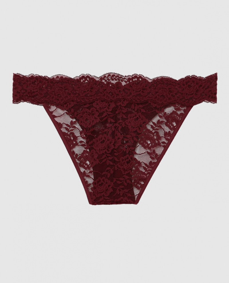 La Senza Cheeky Panty Women Underwear Red Burgundy | iulGjjbA