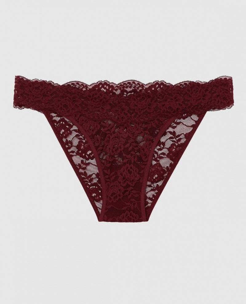 La Senza Cheeky Panty Women Underwear Red Burgundy | iulGjjbA