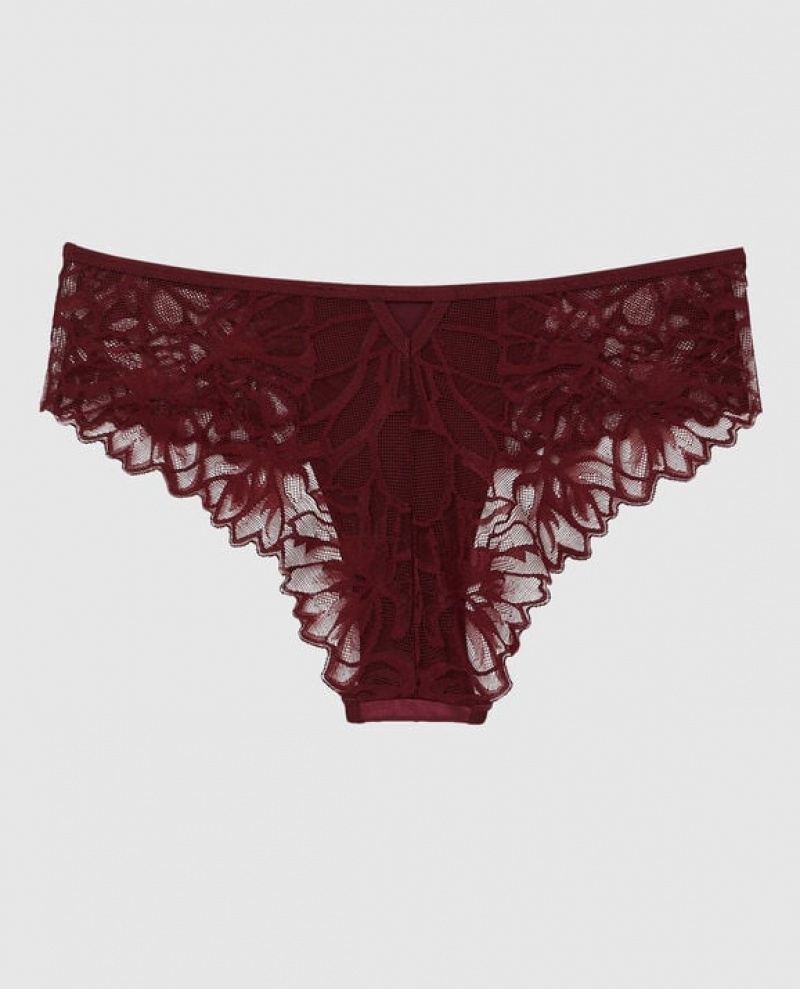 La Senza Cheeky Panty Women Underwear Red Burgundy | 49b0eZmD