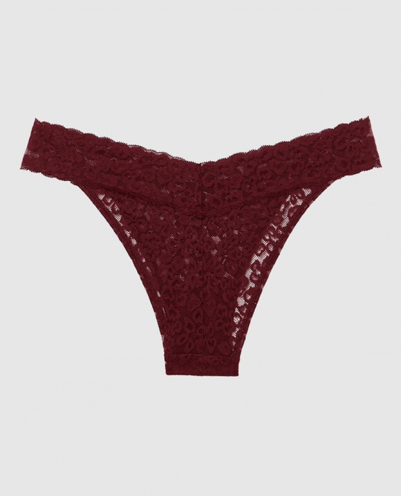 La Senza Cheeky Panty Women Underwear Red Burgundy | vzx38oSm