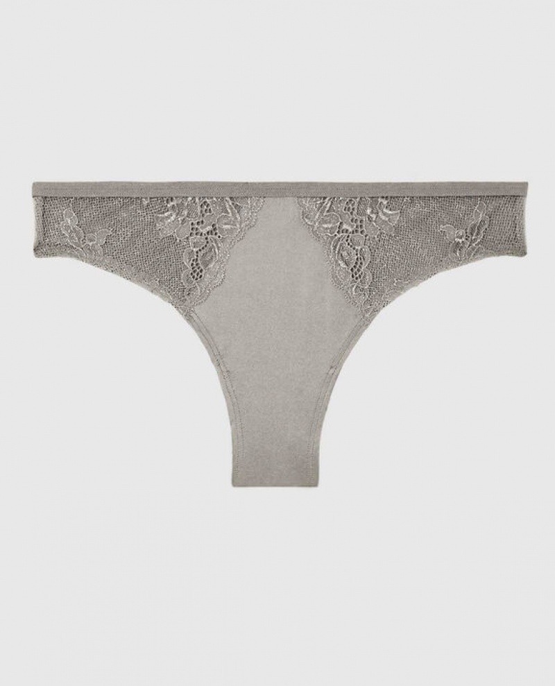 La Senza Cheeky Panty Women Underwear Silver | UXs7Nhj8