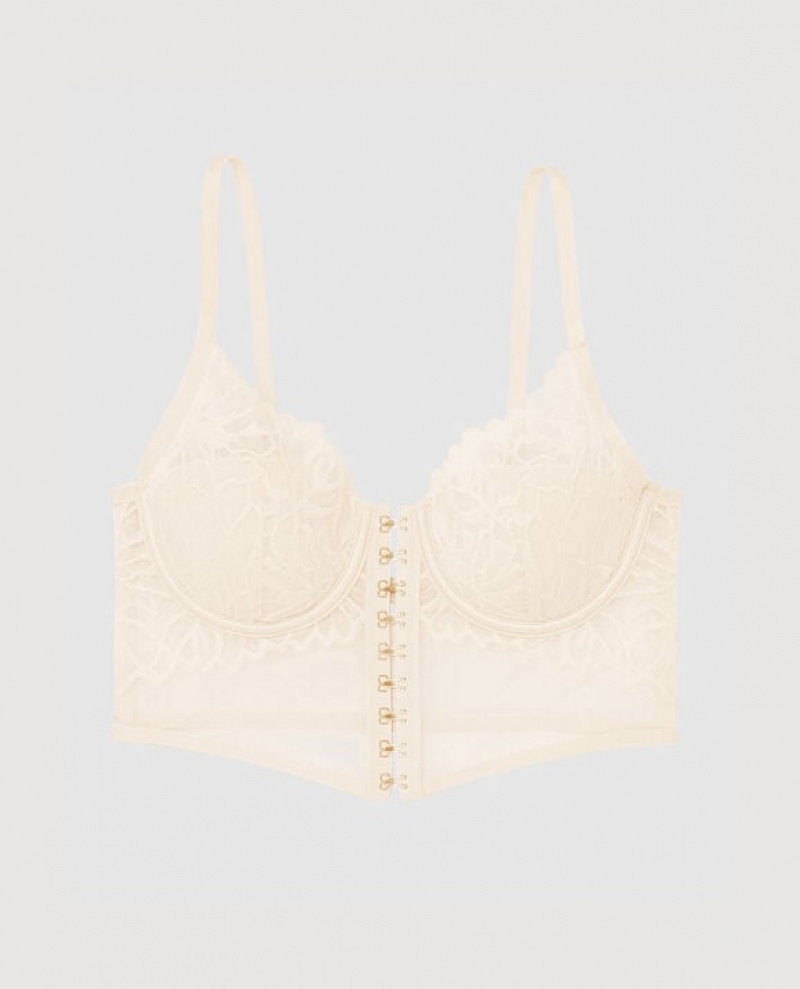 La Senza Front-Close Bra Top Women Lingerie Pearl | yRemv3LU