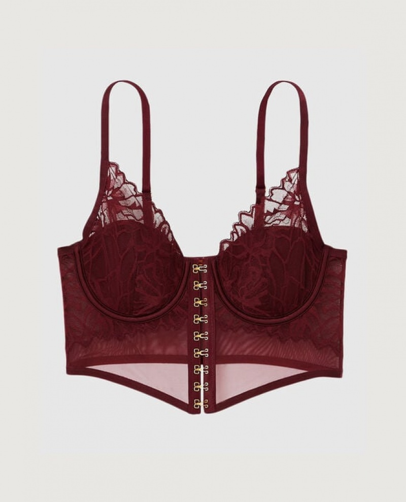 La Senza Front-Close Bra Top Women Lingerie Red Burgundy | G5M0t7qR