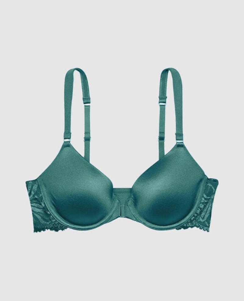 La Senza Front-Close Full Coverage Women Bras Tidal Turq | CGAi43Wr