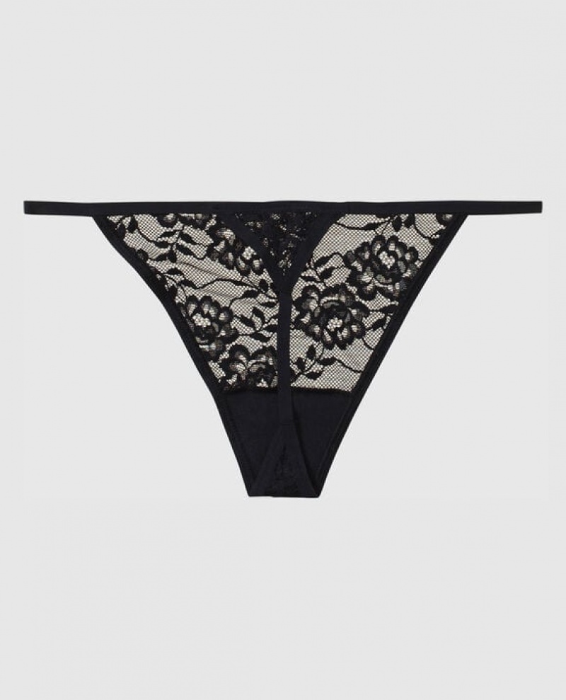 La Senza G-String Panty Women Underwear Black | n6eCwjWo