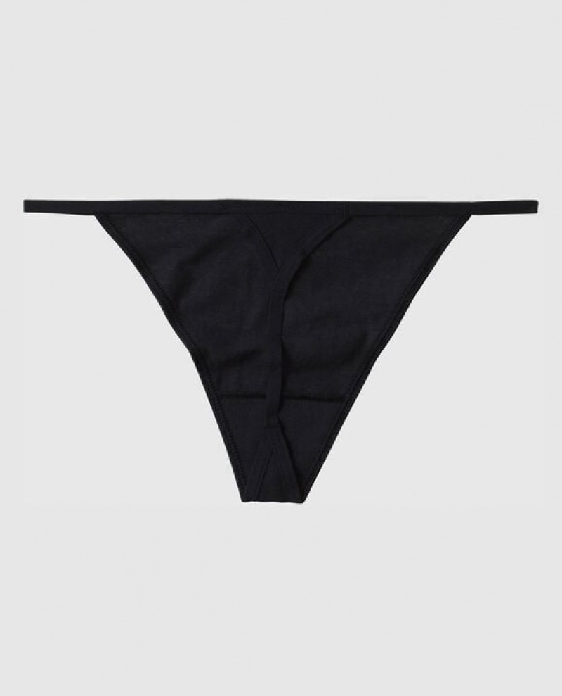 La Senza G-String Panty Women Underwear Black | CyVqTWt5