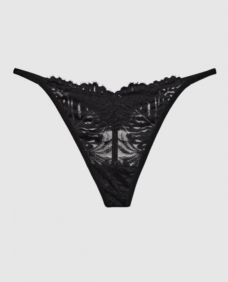 La Senza G-String Panty Women Underwear Black | l4AAIitn