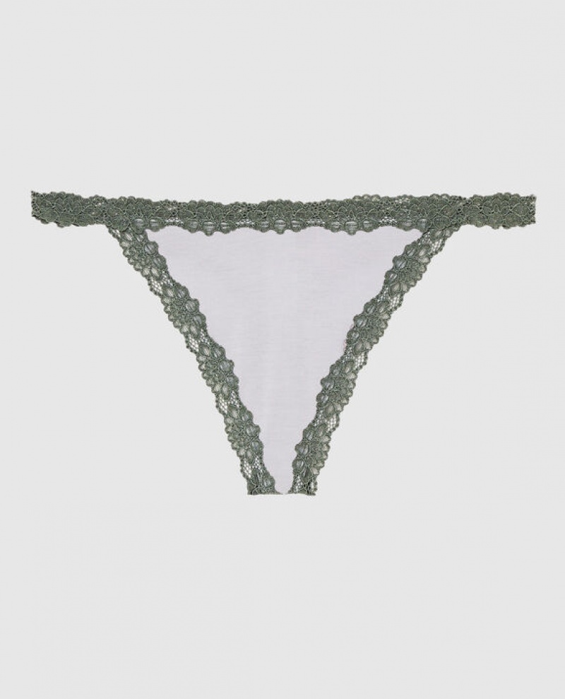 La Senza G-String Panty Women Underwear Grey | K2hp7fMP