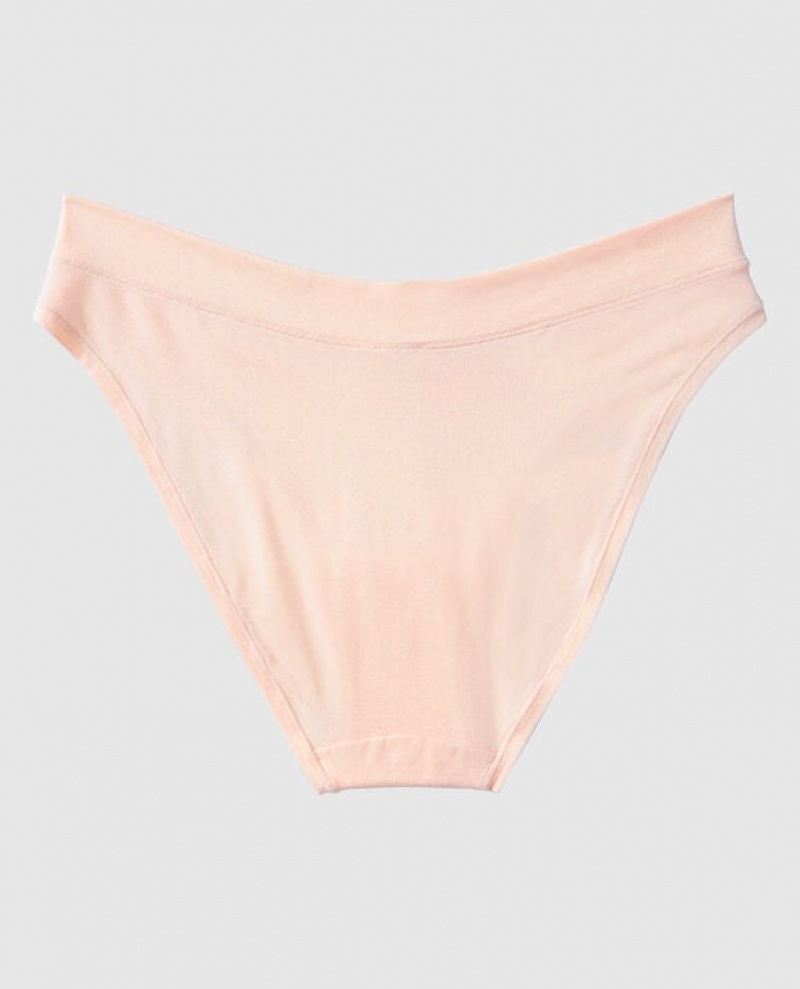 La Senza High Leg Bikini Panty Women Underwear Pink | hEs3Iayv