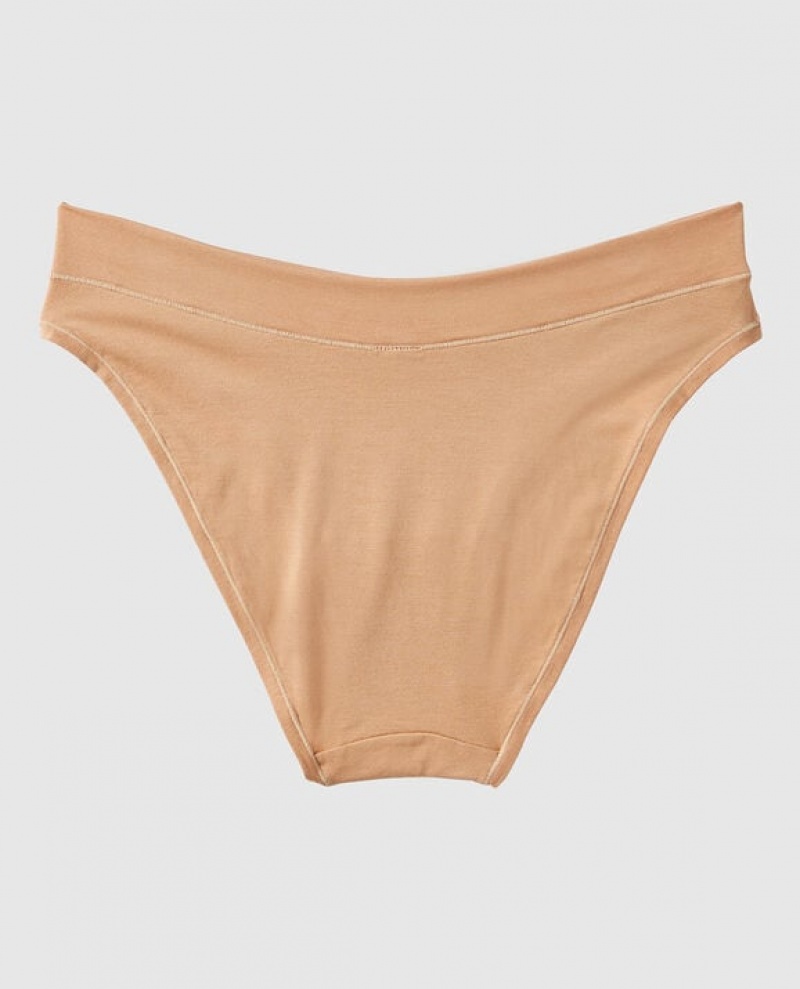 La Senza High Leg Bikini Panty Women Underwear Pecan | utw3InDE