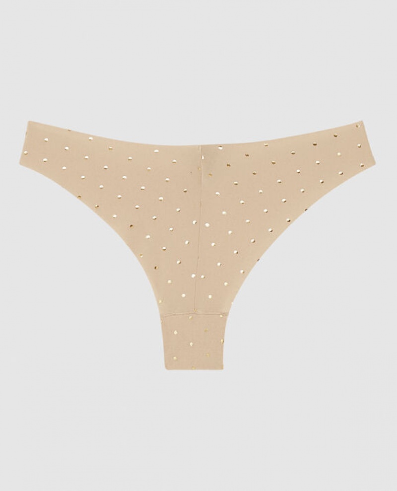 La Senza High Leg Cheeky Panty Women Underwear Foiled Dot Rosetan | US4yZK2G