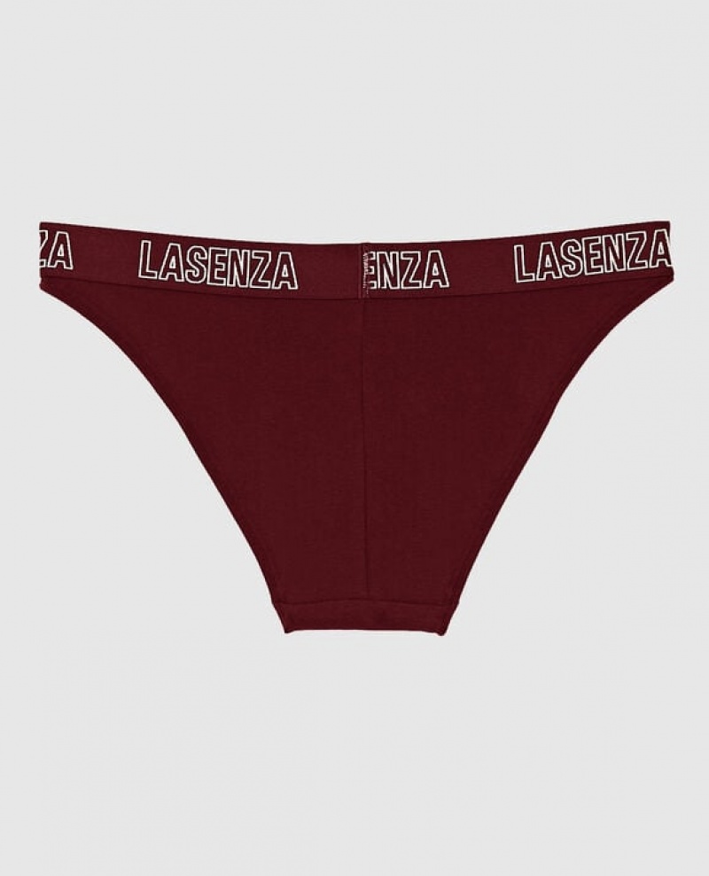 La Senza High Leg Cheeky Panty Women Underwear Red Burgundy | wVTgLMz7