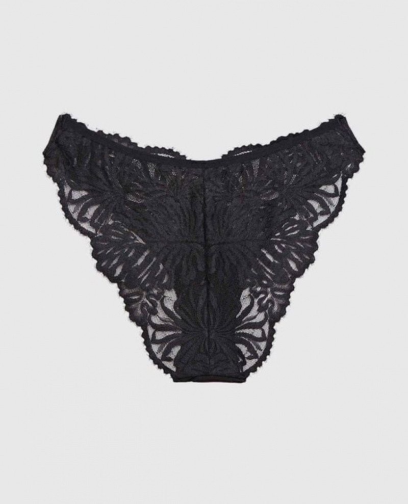 La Senza High Leg Cheeky Panty Women Underwear Black | pq1OsQVN