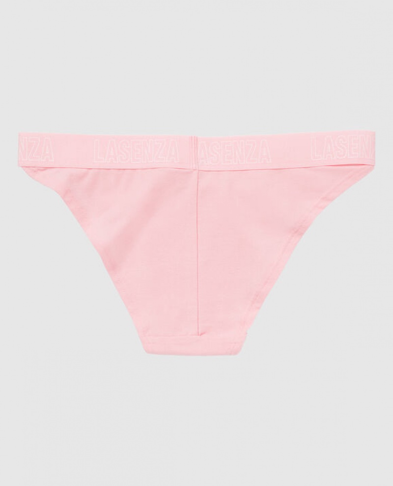 La Senza High Leg Cheeky Panty Women Underwear Pink White | OuMKqIYu