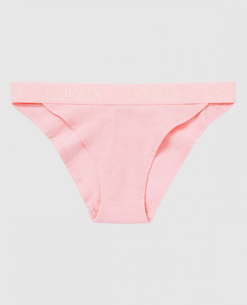 La Senza High Leg Cheeky Panty Women Underwear Pink White | OuMKqIYu