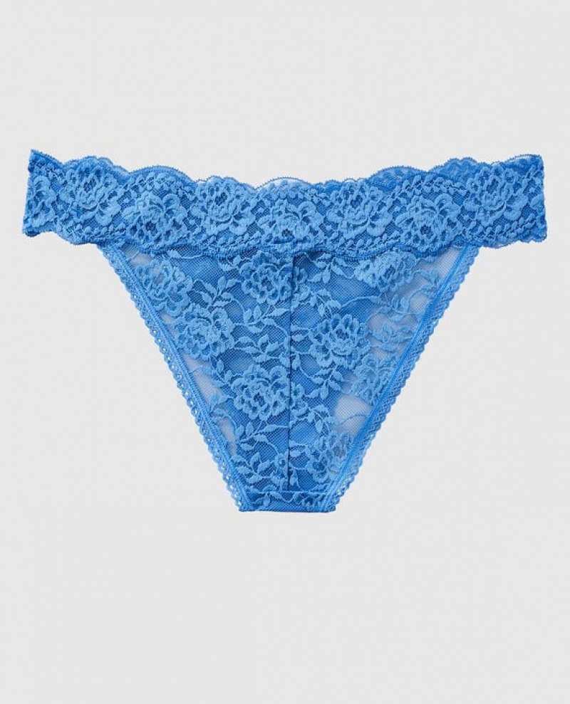 La Senza High Leg Cheeky Panty Women Underwear AZURE Blue | NM6S5WGa